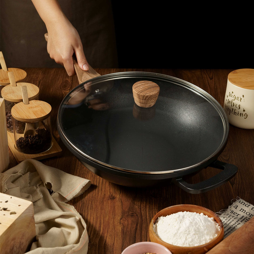 Debellin Absolute Granite Asian Wok Pan 32 cm
