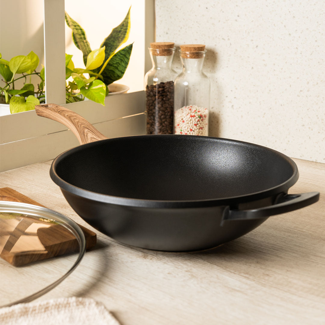 Debellin Absolute Granite Asian Wok Pan 32 cm