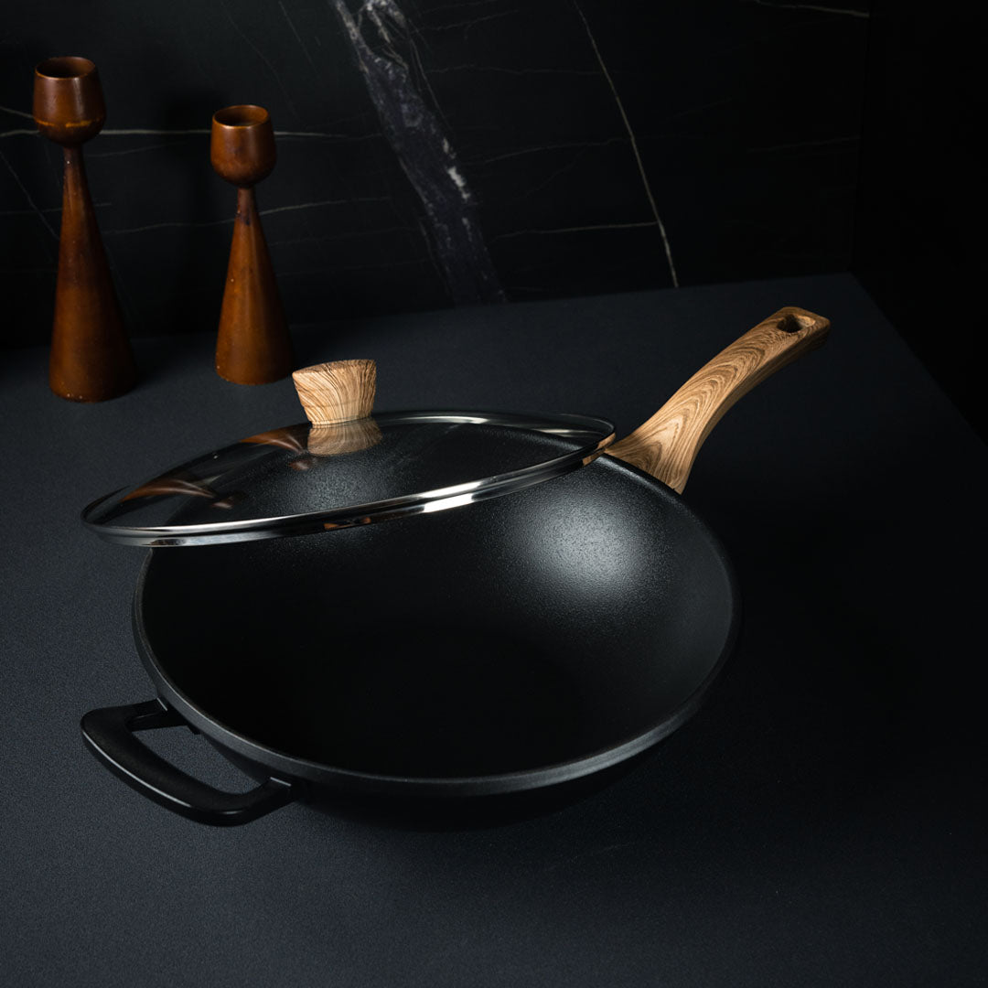 Debellin Absolute Granite Asian Wok Pan 32 cm