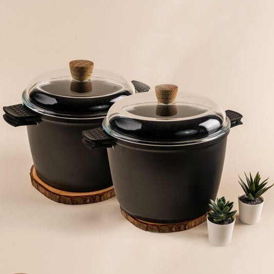 Debellin Absolute Granite Stock Pot Bundling 24 & 28 cm