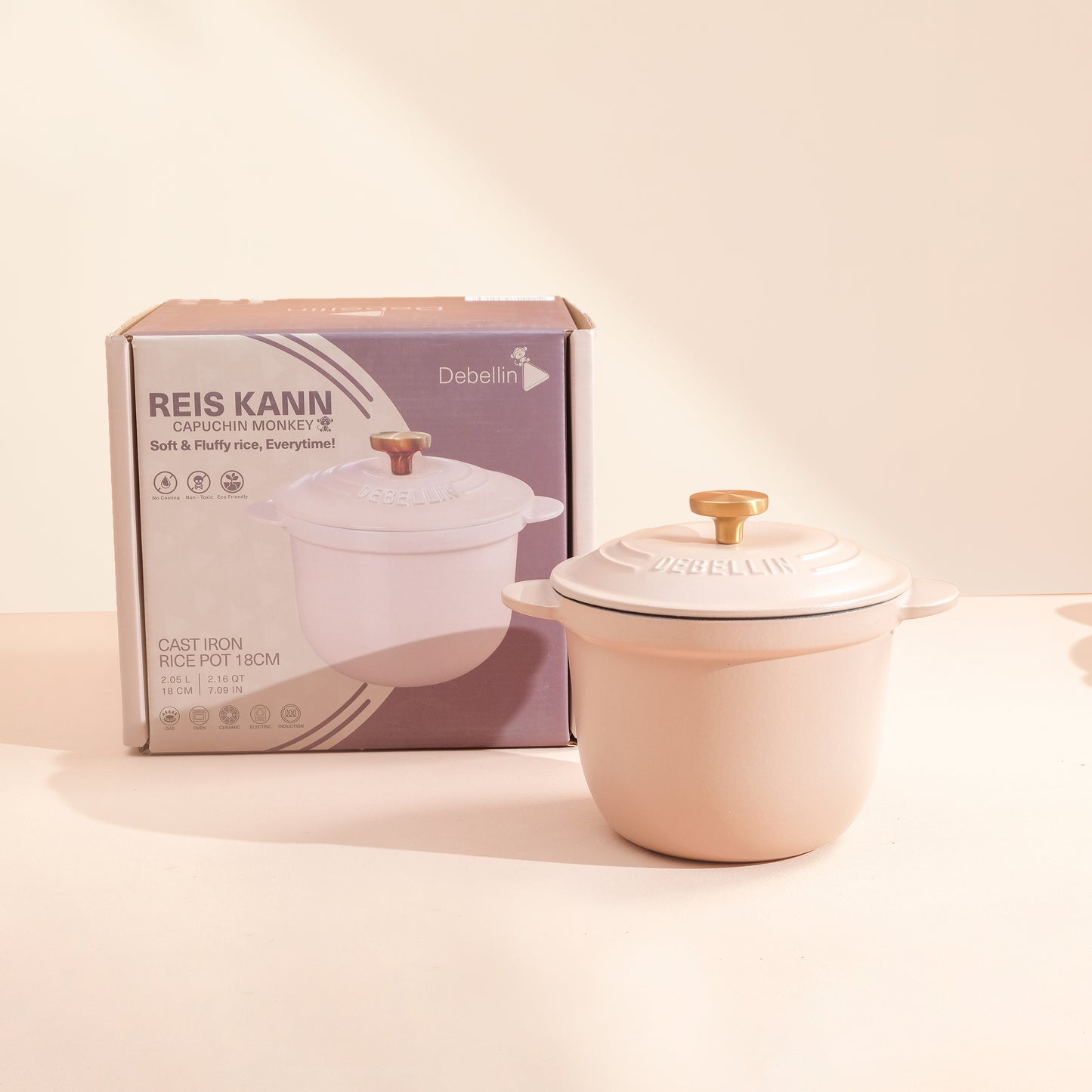 Debellin Reis Kann - Cast Iron Rice Pot 18 cm