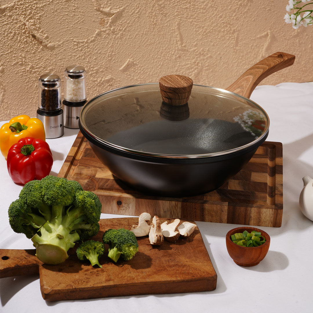 Debellin Absolute Granite Asian Wok Pan 28 cm