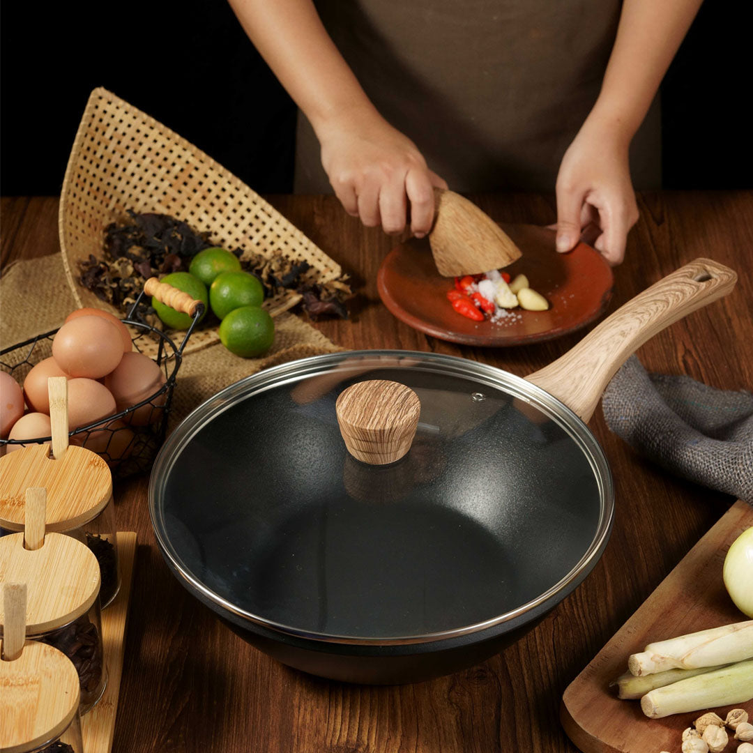 Debellin Absolute Granite Asian Wok Pan 28 cm