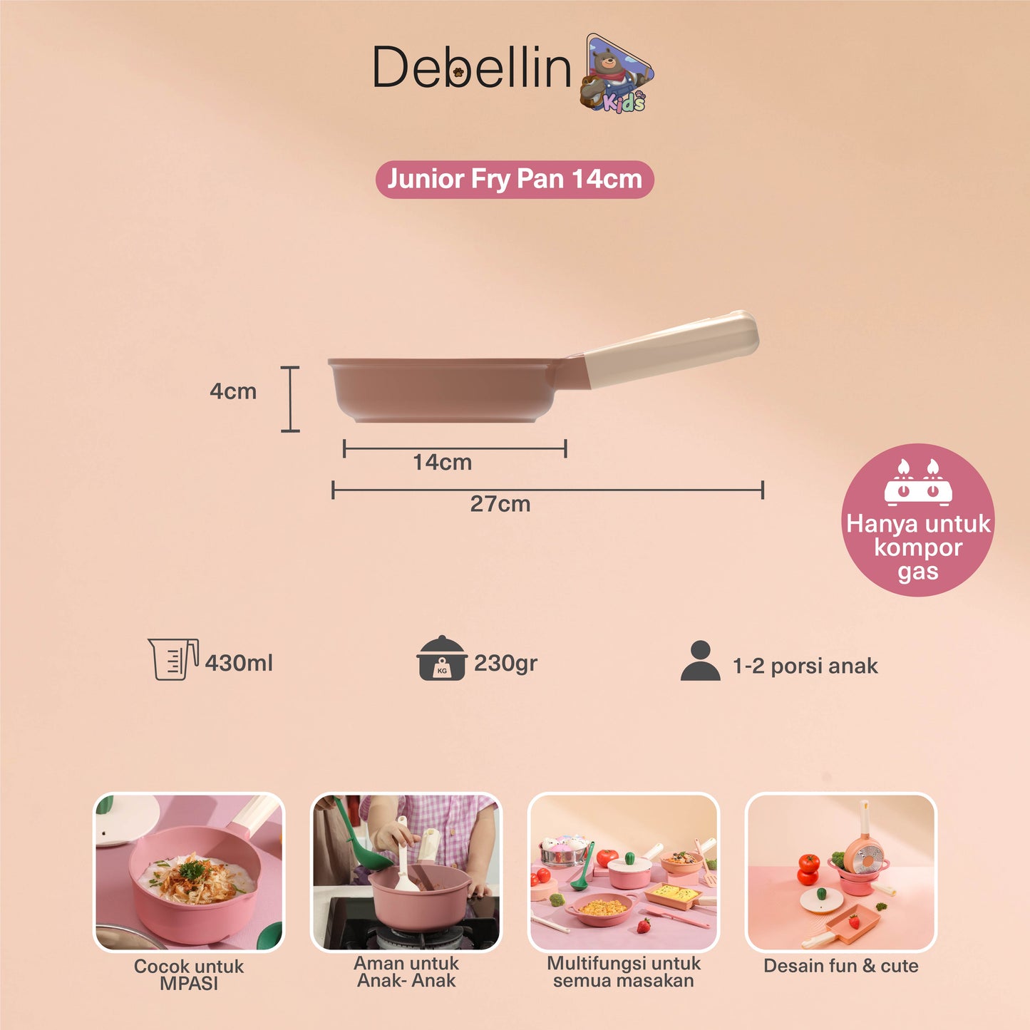 Debellin Junior Cactus Fry Pan 14 cm