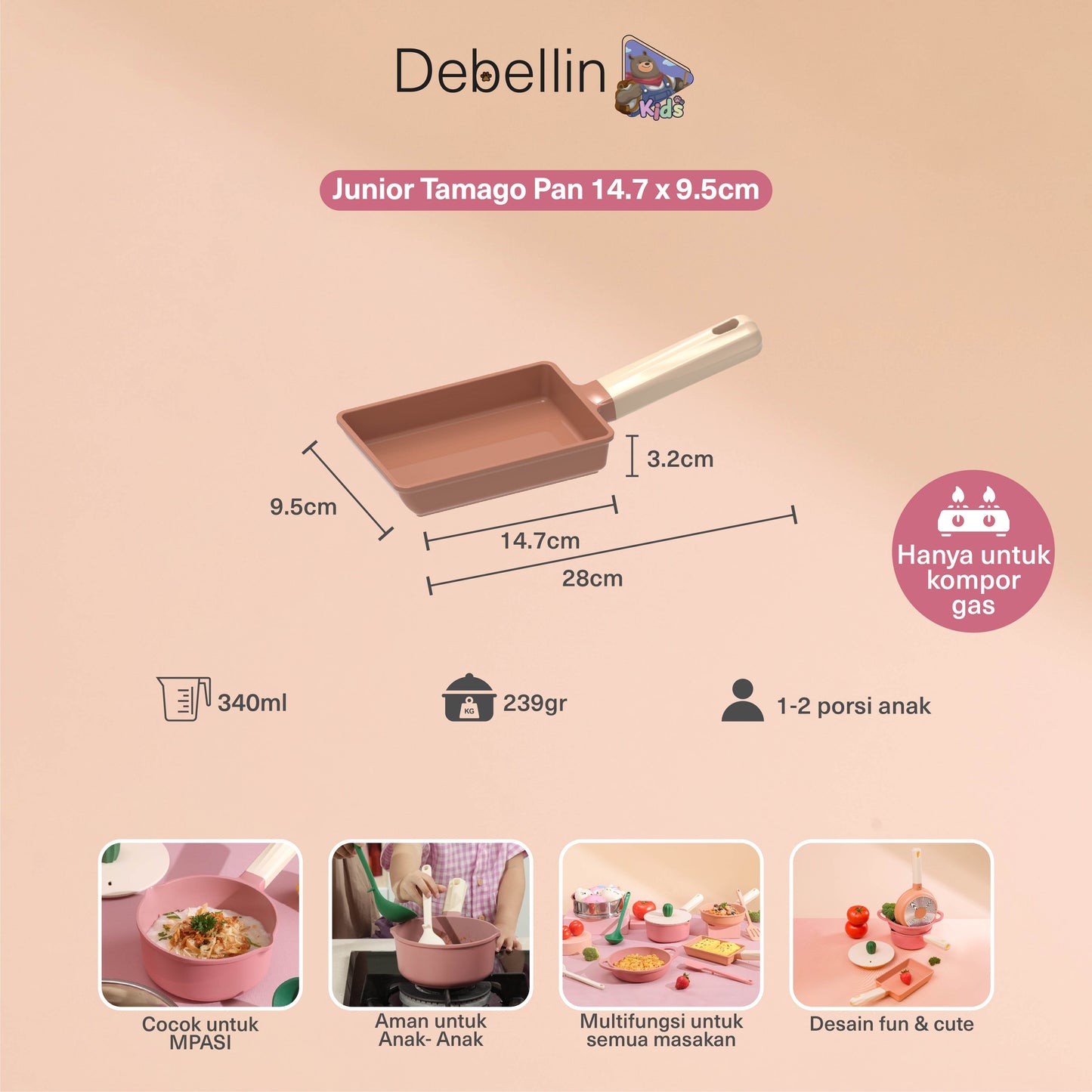 Debellin Junior Cactus Tamago Pan