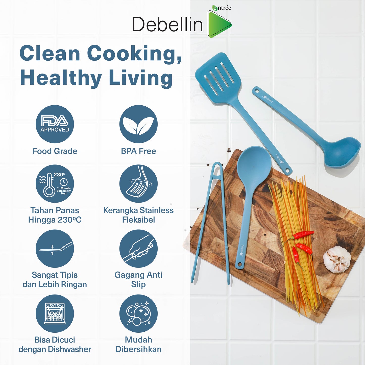 (New Arrival) Debellin Entrée Spatula Set 4in1