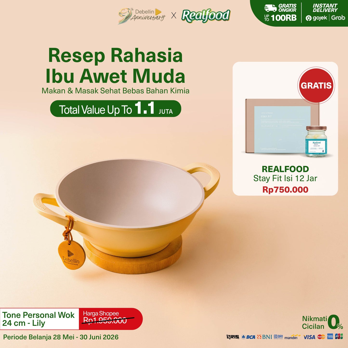 Debellin Tone Personal Wok 24 cm