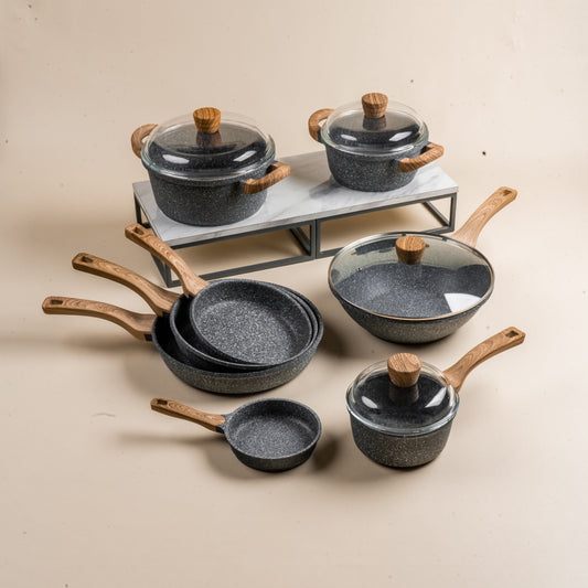 Debellin Grey Granite Family Set of 8
