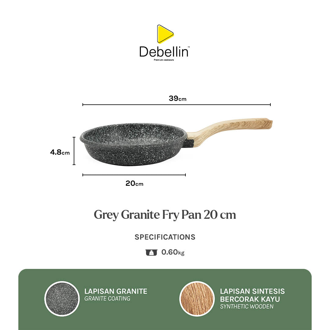 Debellin Grey Granite Fry Pan 20 cm