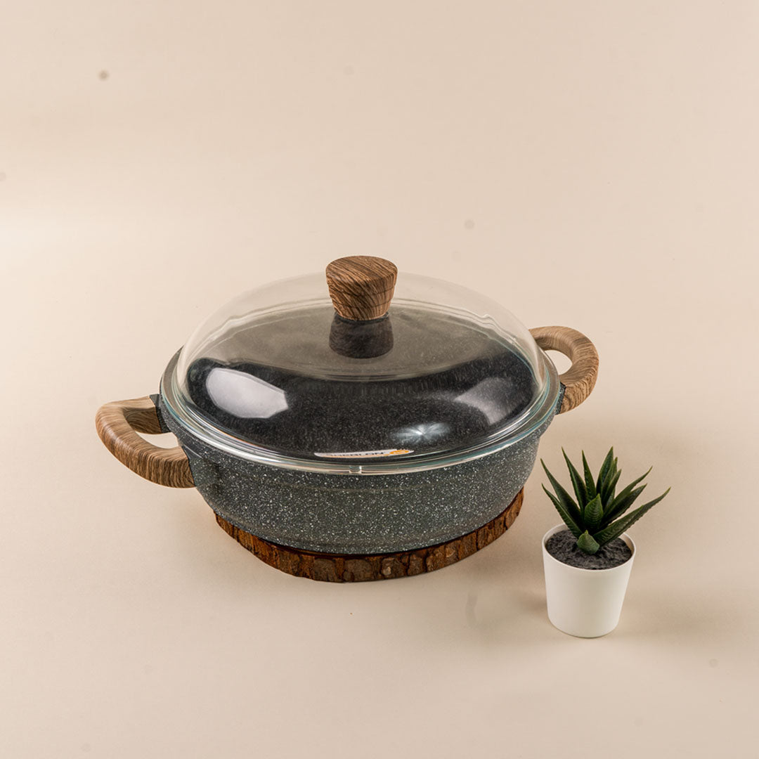 Debellin Grey Granite Shallow Casserole 28cm
