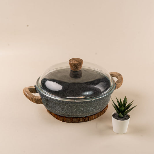 Debellin Grey Granite Shallow Casserole 28cm