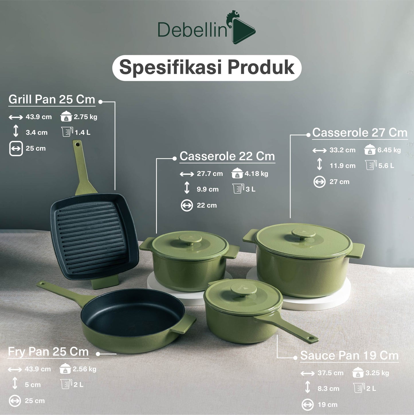 Debellin Last Cast Set of 5