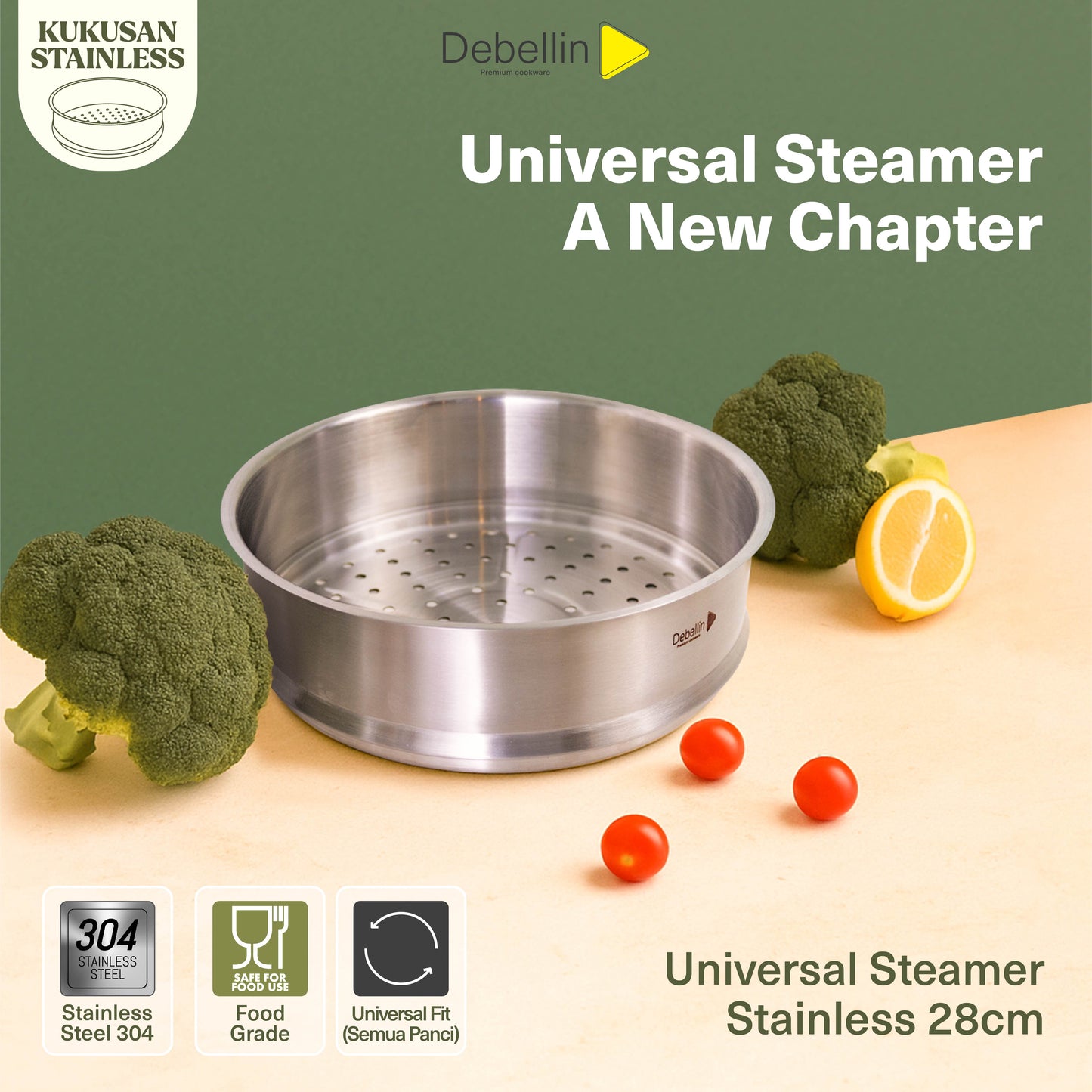Debellin Universal Steamer Stainless