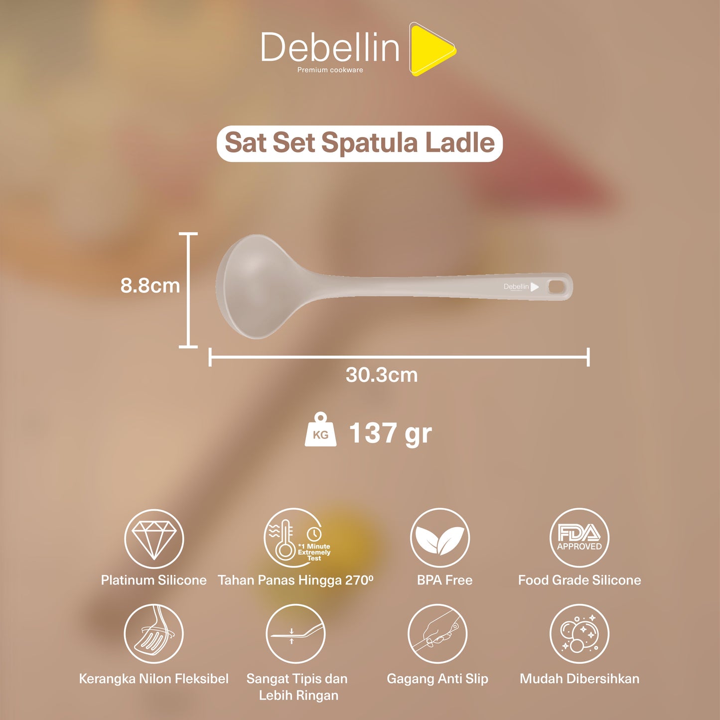Debellin Sat Set Premium Spatula Ladle