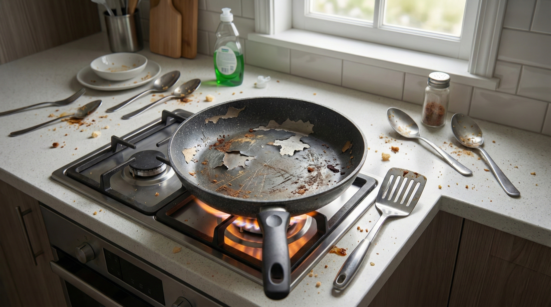 7 Kesalahan Masak yang Bikin Wajan Anti Lengket Cepat Rusak Plus Solusinya