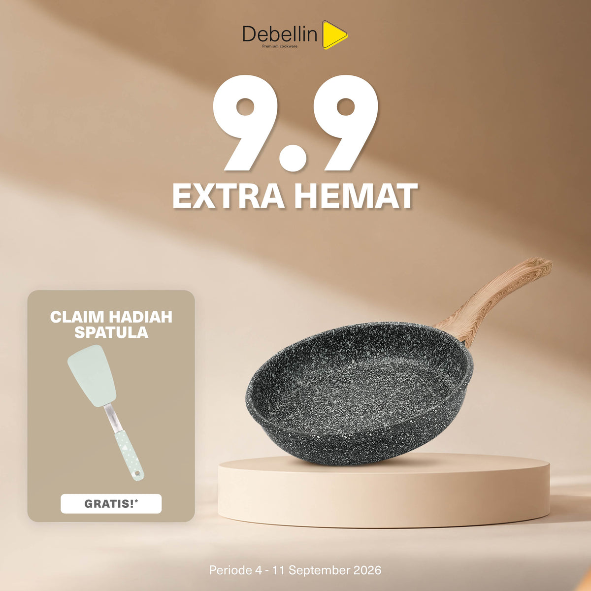 Debellin Grey Granite Fry Pan 24 cm