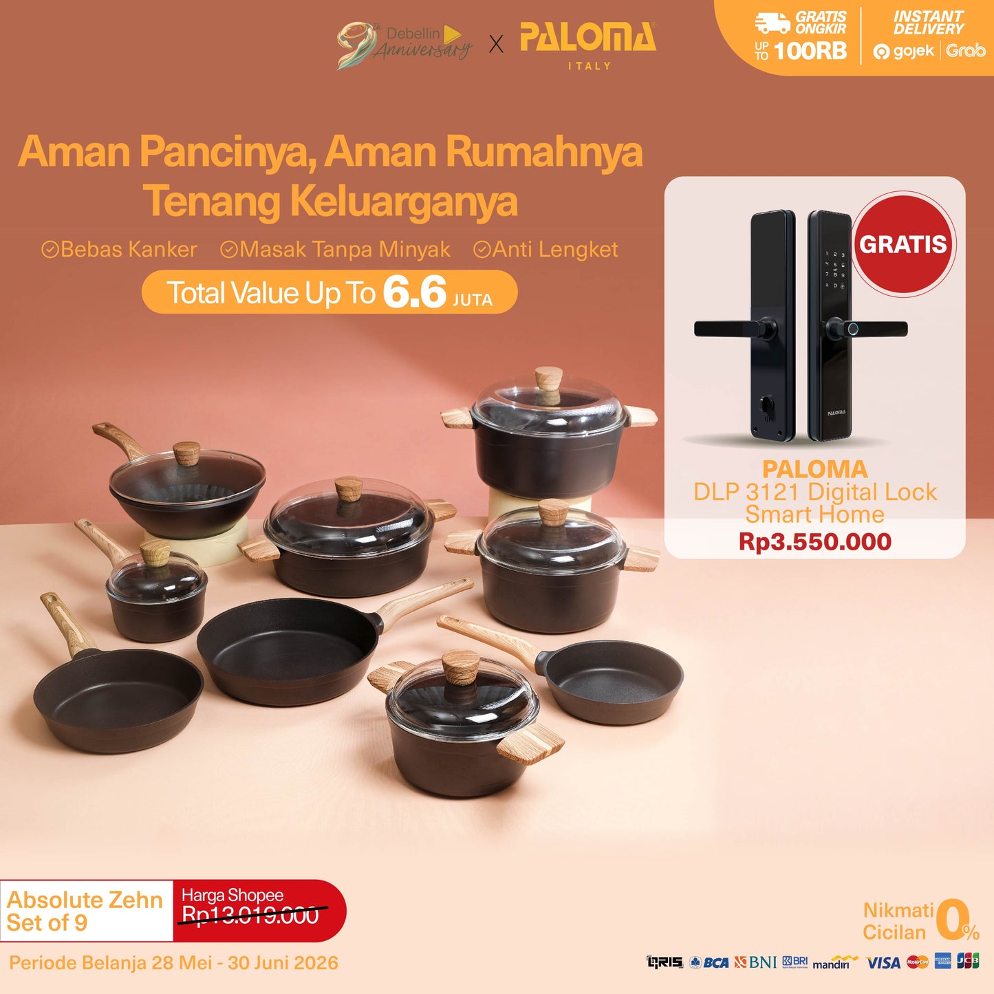Debellin Absolute Granite Zehn Package Set of 9