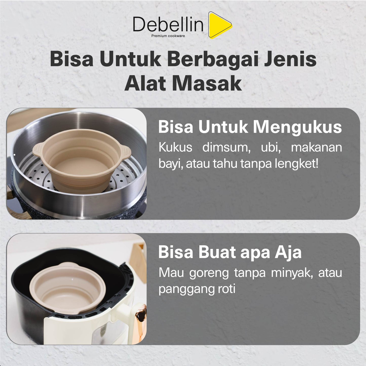 Debellin Collapsible Silicone Bowl 15 cm