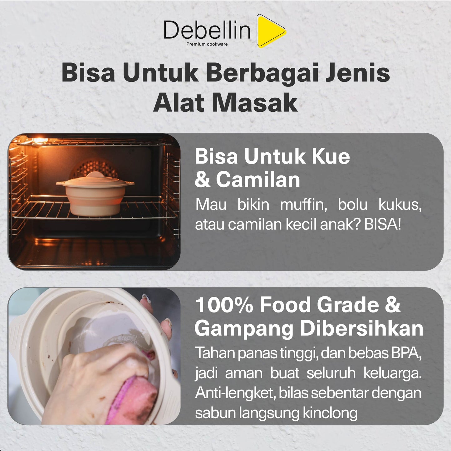 Debellin Collapsible Silicone Bowl 15 cm