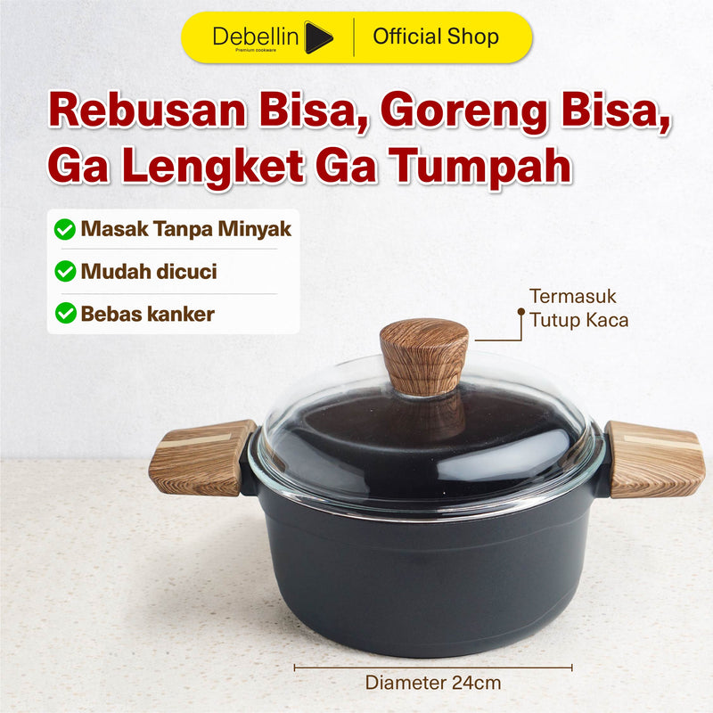 Debellin Absolute Granite Casserole 24 cm