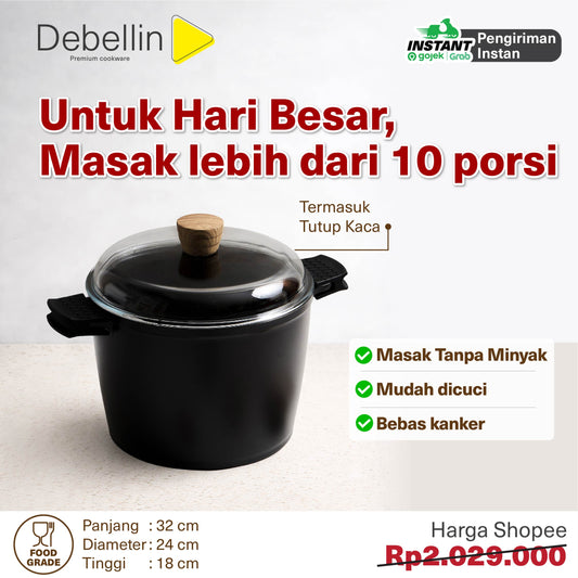 Debellin Absolute Granite Stock Pot 24 cm