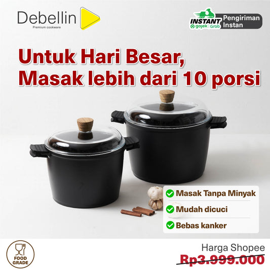 Debellin Absolute Granite Stock Pot Bundling 24 & 28 cm
