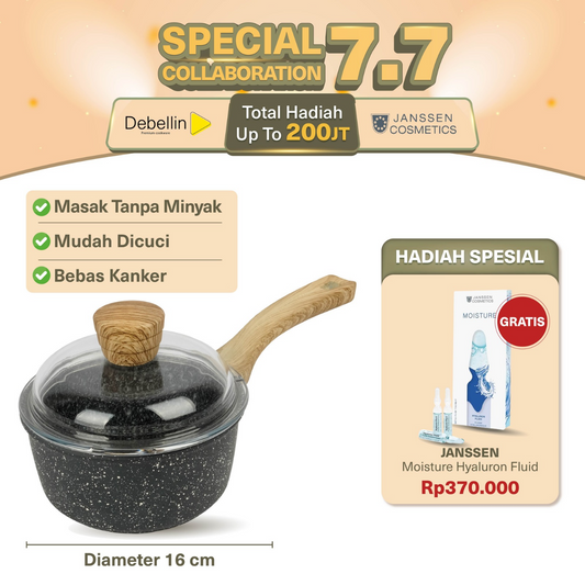 Debellin Grey Granite Sauce Pan 16 cm