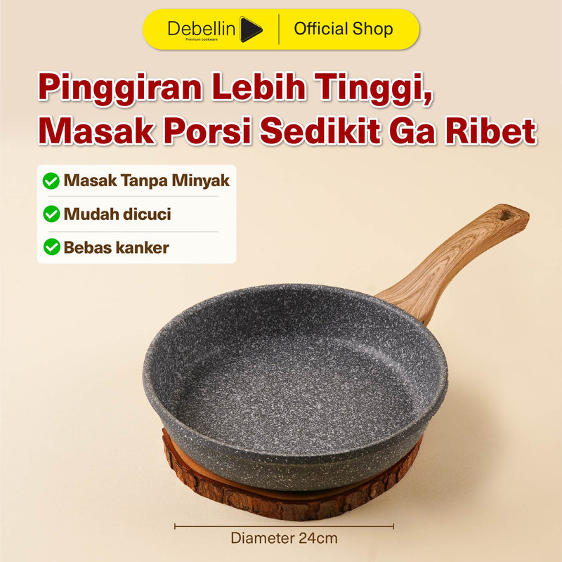 Debellin Grey Granite Fry Pan 24 cm