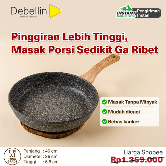 Debellin Grey Granite Fry Pan 28 cm