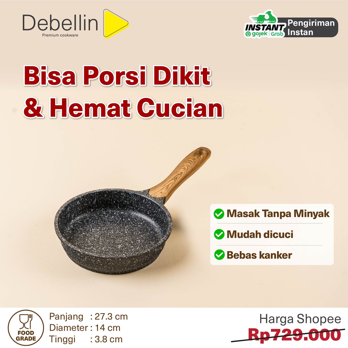 Debellin Mini Fry Pan 14 cm