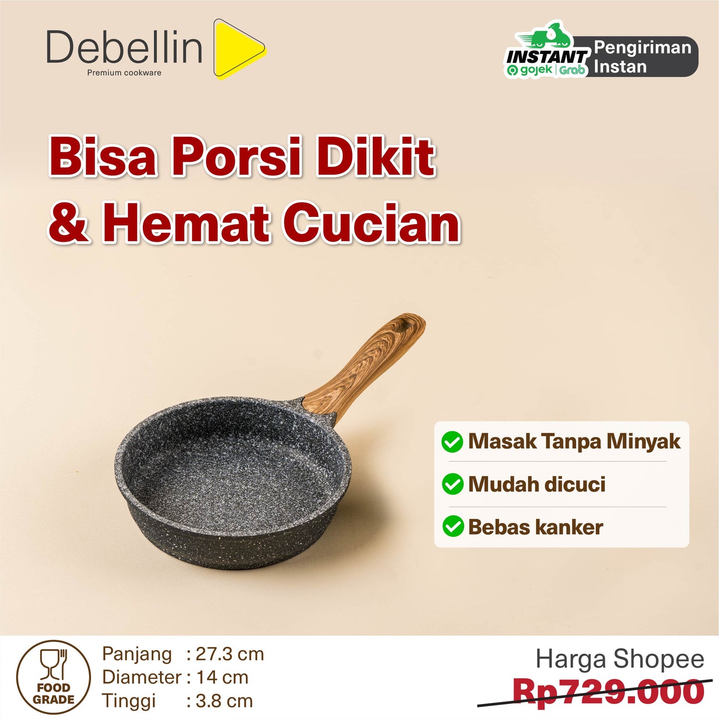 Debellin Mini Fry Pan 14 cm