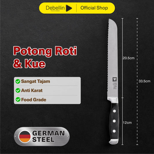 Debellin Messer Pro Bread Knife 8"