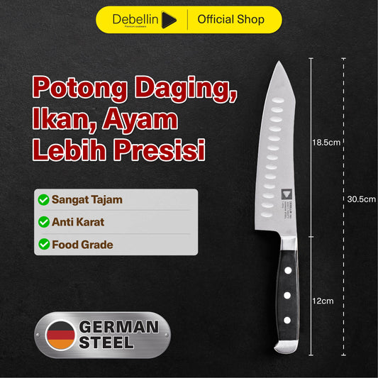 Debellin Messer Pro Santoku Knife 7"