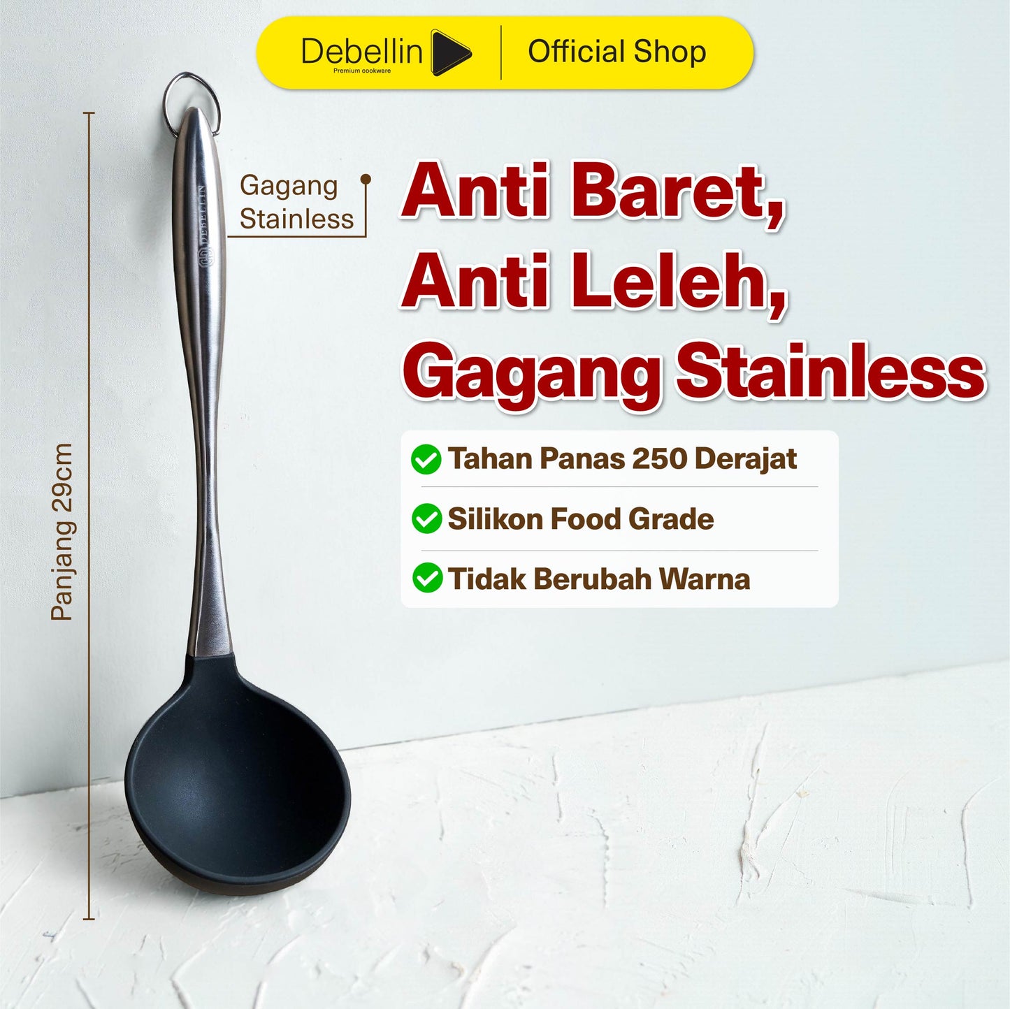 Debellin Stahl Spatula Soup Ladle