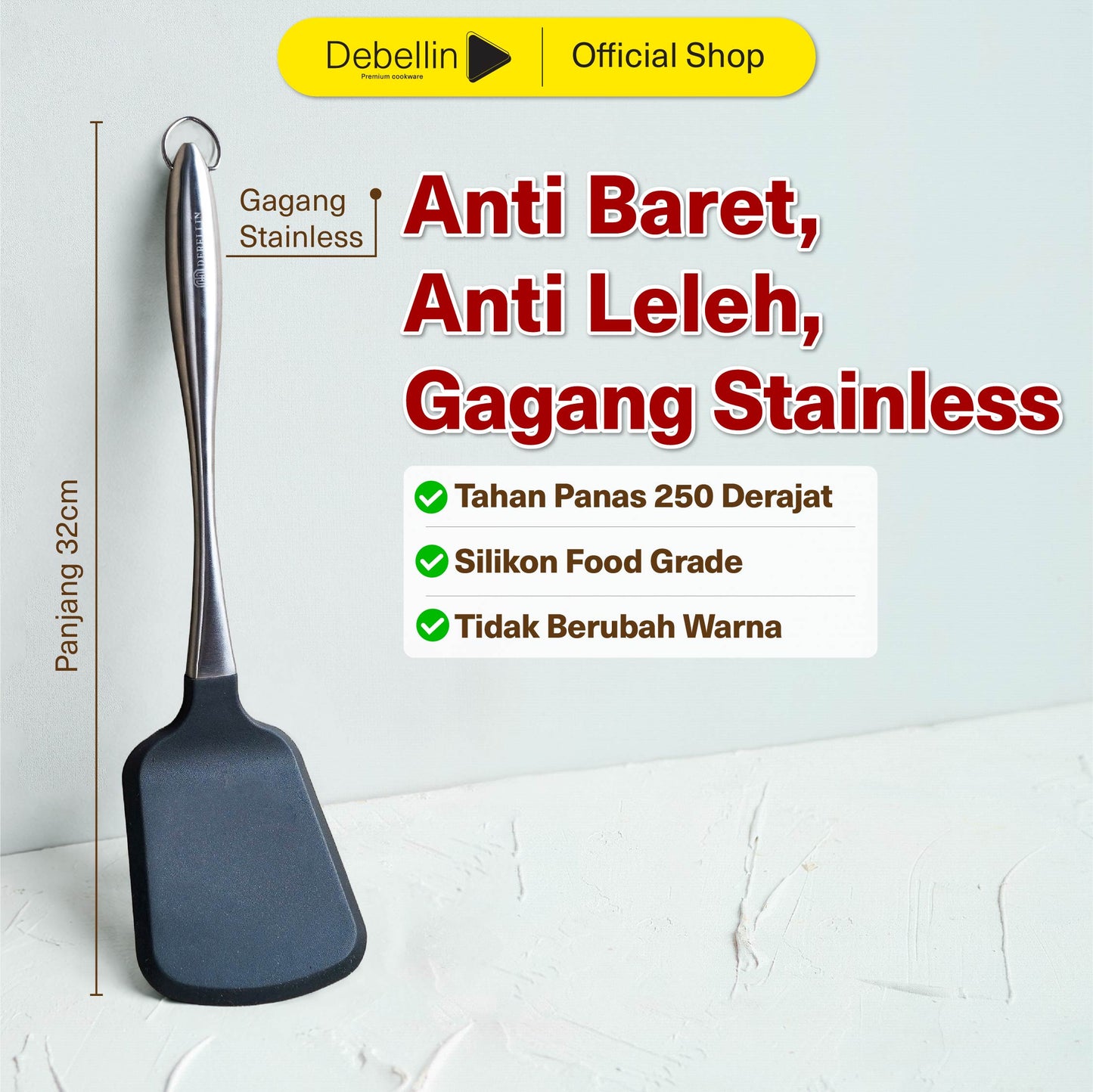Debellin Stahl Spatula Turner