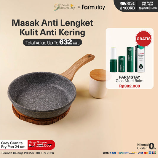 Debellin Grey Granite Fry Pan 24 cm