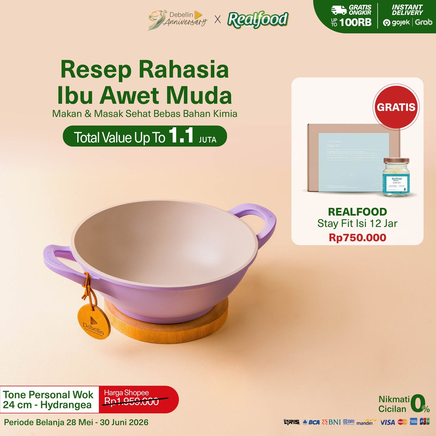Debellin Tone Personal Wok 24 cm