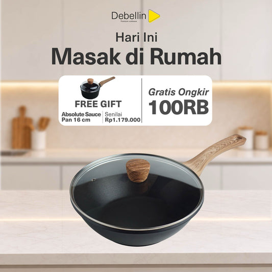 Debellin Absolute Granite Asian Wok Pan 28 cm