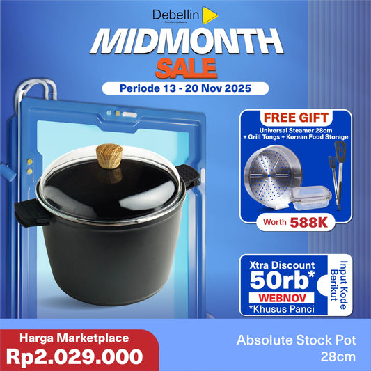 Debellin Absolute Granite Stock Pot 28 cm