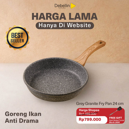 Debellin Grey Granite Fry Pan 24 cm