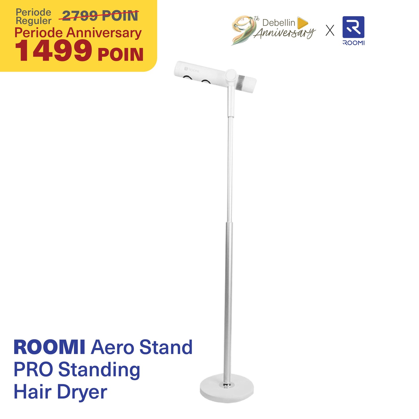 ROOMI Aero Stand PRO Motion Standing Hair Dryer