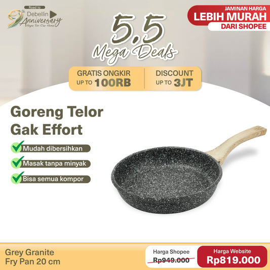 Debellin Grey Granite Fry Pan 20 cm