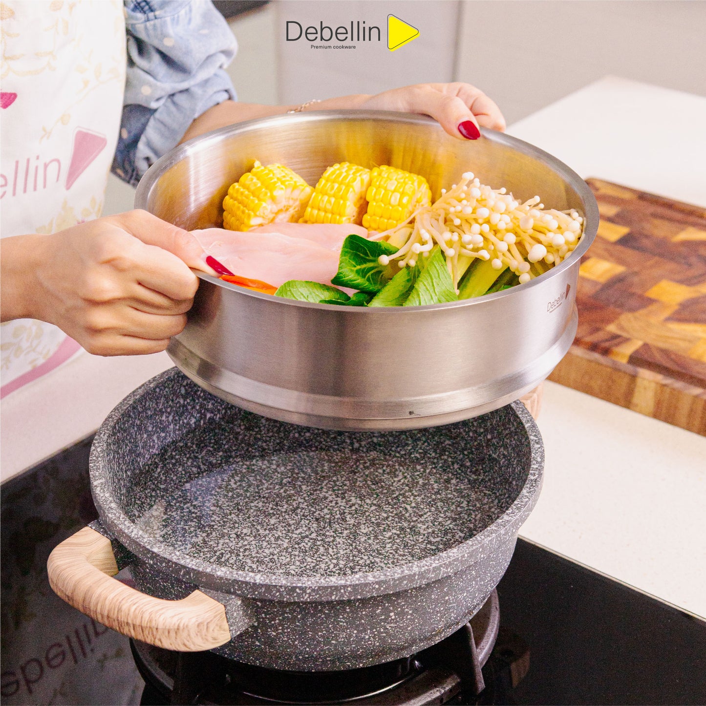 (New Arrival) Debellin Universal Steamer Stainless