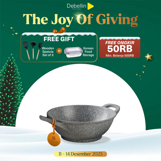 Debellin Grey Granite Personal Wok 24 cm