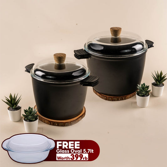 Debellin Absolute Granite Stock Pot Bundling 24 & 28 cm
