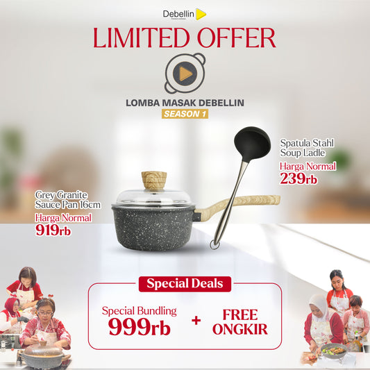 Debellin Grey Granite Sauce Pan 16 cm