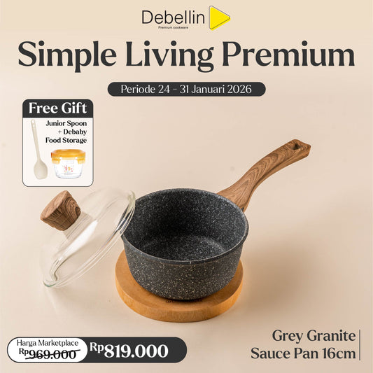 Debellin Grey Granite Sauce Pan 16 cm