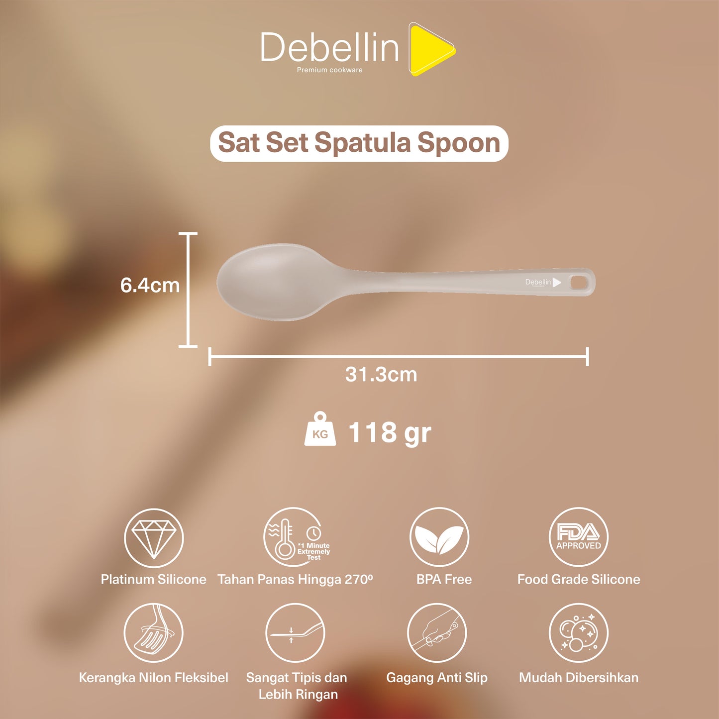 Debellin Sat Set Premium Spatula Spoon