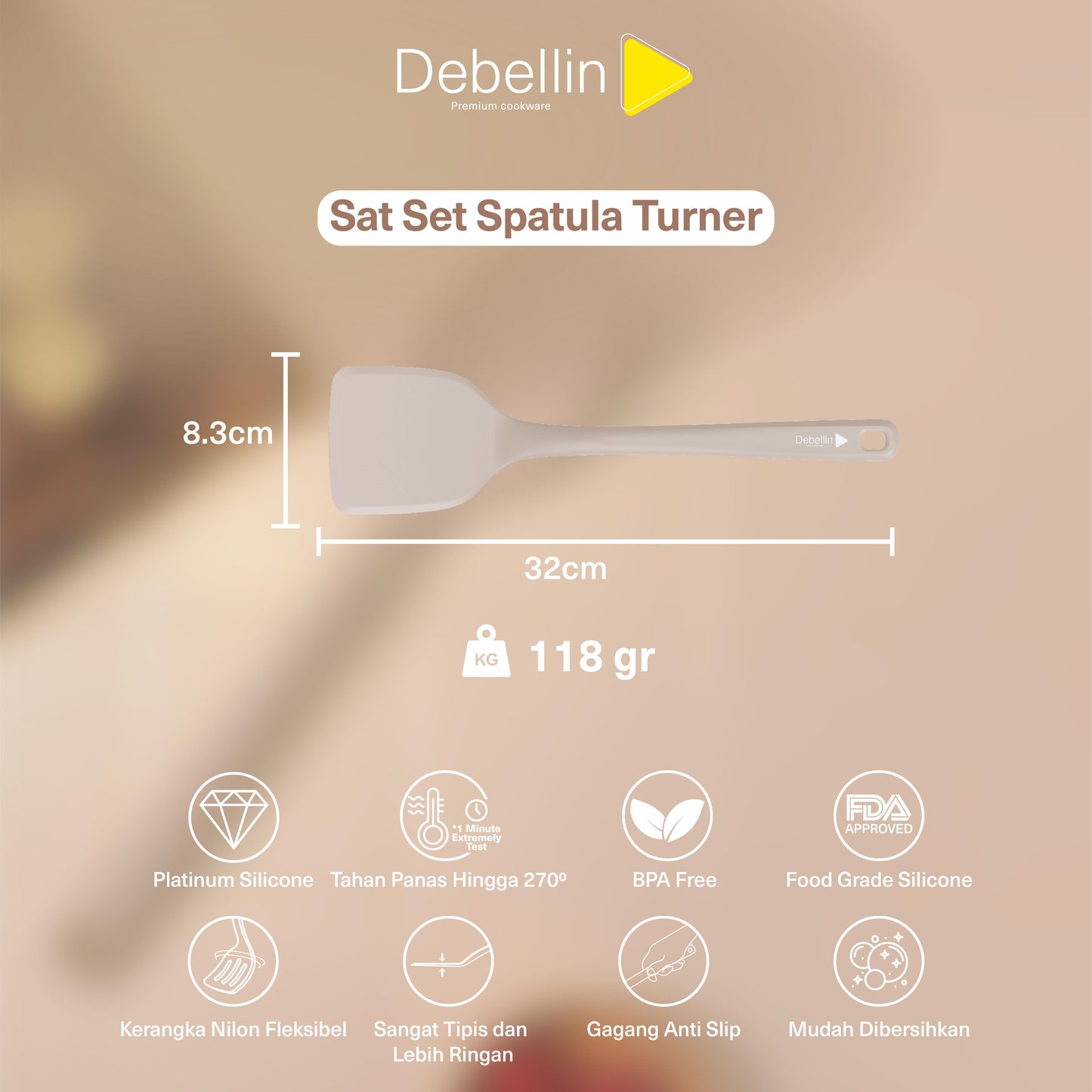 Debellin Sat Set Premium Spatula Turner