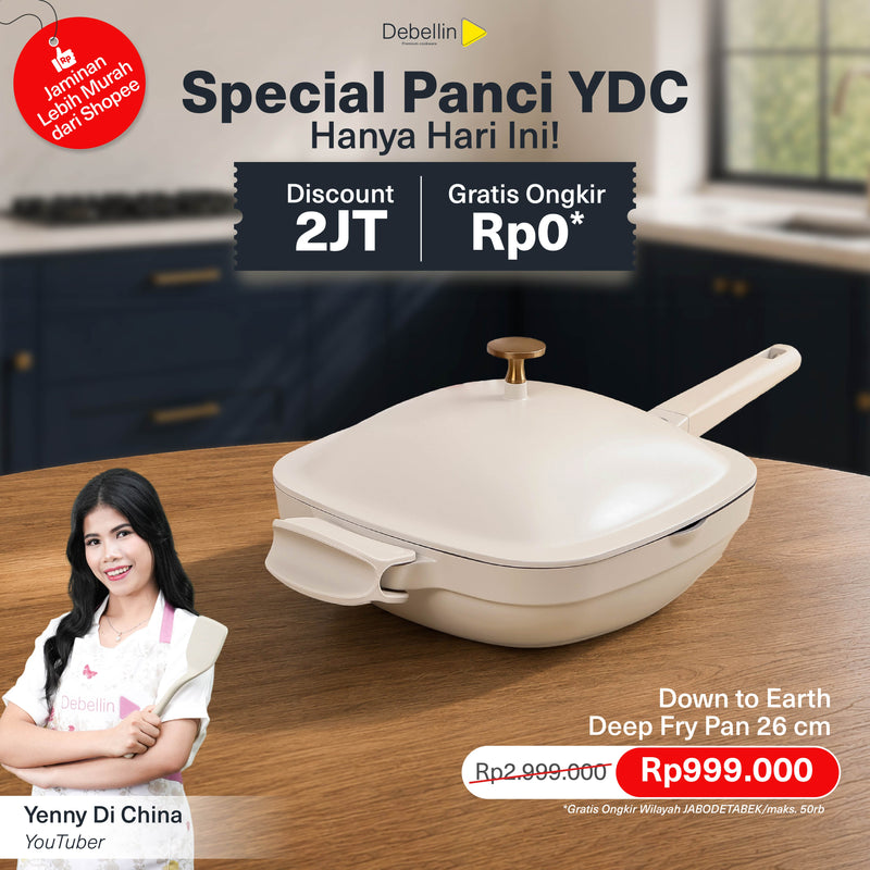 Debellin Down To Earth Deep Fry Pan 26 cm